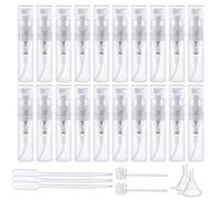 BENECREAT 80PCS 2ml Mini Flacons De Pulvérisation Ensemble De Flacon De Pulvérisation À Brume Fine avec 6PCS Pipettes, 2PCS Entonnoirs et Pompe en 2PCS Plastique pour Noël Le Voyage De Parfum