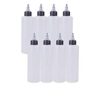 BENECREAT 8Pack 7.8 Ounce en Plastique Squeeze Bouteilles de Distribution avec Capuchon Noir Twist, Ouvrir/Fermer la buse - Bon pour l'artisanat, Art, Colle, Multi-usages