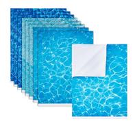 BENECREAT 9 Feuilles 3 Styles Modèle Maison Plancher Papier Autocollant, Papier Enduit Ondulations d'eau Autocollant Autocollants Muraux pour Bricolage 1/12 1/6 échelle Poupées Maison Décor