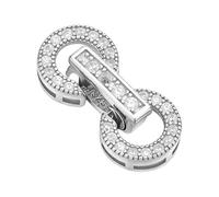 BENECREAT 925 fermoir Pliant en Argent Sterling Fermoir à Charnière pour Rehausseur de Collier Fermoir Connecteur pour Perles et Pierres Précieuses Idéal pour la Création de Colliers(14.5x7mm)