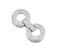 BENECREAT 925 fermoir Pliant en Argent Sterling Fermoir à Charnière pour Rehausseur de Collier Fermoir Connecteur pour Perles et Pierres Précieuses Idéal pour la Création de Colliers 20.5x10mm