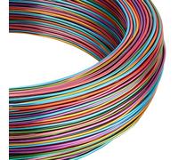 BENECREAT 93.6 m Fil D'Aluminium Multicolore 1mm Fil Pliable de Couleur Dégradée avec Boîte de Rangement pour Projet D'Artisanat de Bijoux et de Perles Bleu Sarcelle Or Bleu Rouge Vert