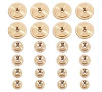 BENECREAT Assortiment de 24 écrou pour Aiguilles D'Horloge en Laiton Écrous Ronds Plats Dorés de 5/6/10mm de Diamètre Extérieur pour la Réparation D'Horloges Murales de Grand Père