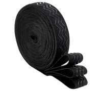 BENECREAT Bande Élastique de Pince en Silicone Noir 9mx30mm, Sangles Élastiques Plates Antidérapantes en Polyester, pour Bricolage de Vêtements, Couture, Artisanat, Shorts de Sport