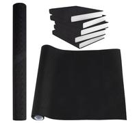 BENECREAT Couverture de livres en lin 120 x 40 cm - Tissu de surface pour la reliure, le bricolage et le scrapbooking - Noir