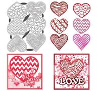 BENECREAT Découpage de Coeur d'Amour pour la Fabrication de Cartes, Coeur en Acier au Carbone Matrice Métal Embossage Découpe Dies pour la Fabrication de Cartes en Papier DIY Scrapbooking Album Craft