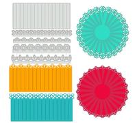 BENECREAT Découpes en Métal de Rosette Matrices de Découpe de Dentelle de Fleurs Bordures de Cartes Modèles Gaufrage en Acier au Carbone pour Artisanat Scrapbooking Album Photo Gaufrage de Cartes