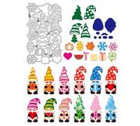 BENECREAT Ensemble de Matrices de Découpe Gnome Gnome Die Cuts Modèle de Gaufrage en Métal pour la Fabrication de Cartes de Noël et D'Halloween Enveloppe de Scrapbooking Bricolage Décor D'Album