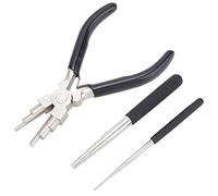 BENECREAT Ensemble D'Outils de Bouclage de Fil avec Mandrin de Bouclage de Fil et Pince de Fabrication de Bélier pour L'Enroulement de Fil de Bijoux et la Formation D'Anneaux de Saut, Noir