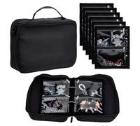 BENECREAT Étui Organisateur de Bijoux de Voyage Sac de Rangement pour Bijoux en Polyester 25×22×8cm Organisateur Portable pour Boucles d'oreilles Colliers et Bagues Anneaux Collier Bracelet Voir