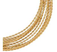 BENECREAT Fil à Bijoux Rond Torsadé de 3 m Fil de Laiton Ternissement de 1.2mm pour la Fabrication de Colliers Bracelets et Projets Faits Main Or