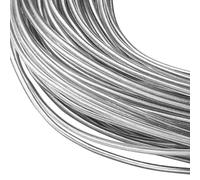 BENECREAT Fil D'aluminium Recouvert de Plastique PVC Transparent de Calibre 12 (2mm) 100FT (30m) fil Pliable en Aluminium Argenté pour la Fabrication de Vêtements, Chapeaux, Artisanat