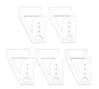 BENECREAT Gabarit de Coin de Boîte D'Épaisseur 2/3/4/5/6mm Guide de Couverture de Livre 5 pièce Pochoir D'Angle de Boîte de Matelassage en Acrylique Transparent pour la Fabrication de Boîtes Sac