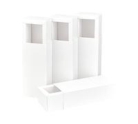 BENECREAT Lot de 14 boîtes d'emballage en papier kraft blanc 12 x 5 x 3,8 cm pour rouge à lèvres, petite bouteille d'huile essentielle de parfum
