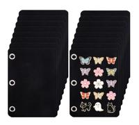 BENECREAT Lot de 16 porte-vues A5 en émail 21 x 14,50 x 0,15 cm | Pages créatives de collection d'épingles, faciles à échanger et à afficher, sans trous, pour épingles