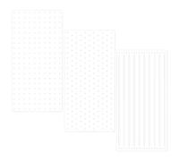 BENECREAT Lot de 3 pochoirs Sashiko en acrylique, 20 x 10,2 cm, pointillés et lignes en acrylique, outil de broderie pour matelassage et broderie à la main, 2,5 mm d'épaisseur