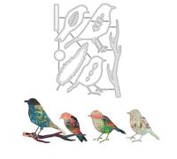 BENECREAT Matrices de Découpe D'Oiseaux, Branche D'Arbre Oiseau Silhouette Bricolage Scrapbooking Métal Gaufrage Pochoir Feuille Métal Découpé Pochoirs pour Album Papier Carte Art Artisanat