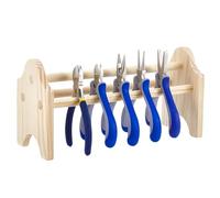BENECREAT Mini Support de Pinces à Bois Support pour Pinces à Bijoux de 25x9.5x12.7cm Organisateur de Plan de Travail pour Bijoutiers Établi Atelier Abri de Jardin Rangement pour Pinces
