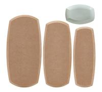 BENECREAT Modèle en Céramique Beige 3 taille Modèles de Poterie Rectangulaire en Bois Modèles D'Effondrement pour la Poterie Construction Manuelle D'Assiettes Fournitures Artisanales de Bricolage