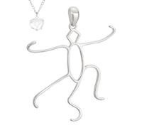 BENECREAT Moyen 925 Argent Sterling 5 Griffes Pendentif Vierge, Pendentif de Forme Ovale Fait à la Main, pour Pépites, Collier à Faire Soi-Même, Recherche de Bijoux, Platine 33x33x1 mm