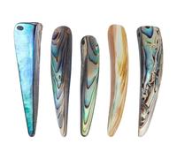 BENECREAT Paquet de 5 Pendants Coquille Abalone Colorés Charmes Coquille Paua Naturelle en Forme de Larme Perles Abalone Colorées pour la Création de Bijoux de Collier Faits Main