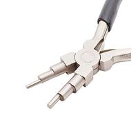 BENECREAT Pince de Fabrication de cale 6 en 1 Pince de formage de Boucle de Fil avec poignée antidérapante pour Boucles et Anneaux de Saut de 3mm à 9.5mm, Noir