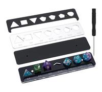 BENECREAT Plateau à Dés en Acrylique Plateau de Présentation de Dés Polyédriques Support de Rangement pour Dés pour Jeux de Société RPG Noir 19x4.1x1.2cm