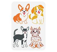 BENECREAT Pochoir à motif chien 30,5 x 20,3 cm réutilisable en PET pour dessin, peinture, scrapbooking, tissu, carrelage, sol, meubles en bois