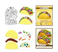 BENECREAT Pochoirs à Découper Burrito pour la création de cartes, Pochoirs de Gaufrage en Métal Taco, Die Cuts Cutting Dies, Pochoirs en Métal pour DIY Scrapbooking, Album Photo, Carte de Vœux
