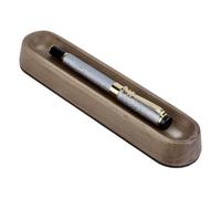 BENECREAT Pot à Crayons en Bois de Noyer Long Porte Crayon Ovale en Bois Support de Rangement de Bureau en Bois Fournitures Scolaires Cadeau pour un Étudiant Enseignant Écrivain (Café) 17.5x2.5x0.8cm