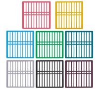 BENECREAT Règle D'Art Diamant Carrée 8 couleur Outil D'Alignement de Forets Diamantés en Acrylique Règles de Peinture Diamant à Double Rangée de 10x10cm pour Projets de Bricolage Conception