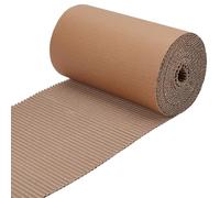 BENECREAT Rouleau de Carton Ondulé 5M Papier Ondulé Simple Face de 22cm de Large Feuille de Papier Cadeau Robuste pour Emballage de Cadeaux de Noël Stockage Expédition Bricolage (Camel)