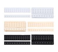 BENECREAT Ruban adhésif 3 couleurs 3 rangées de crochets et œillets en polyester de 5,1 cm de large pour costumes de mariée, corset soutien-gorge, couture, artisanat, noir, blanc, mocassin, 1,1 m