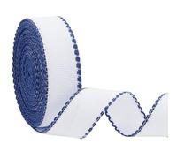 BENECREAT Ruban Aida 13.5mx35mm avec Bordure Bleu de Prusse, Ruban de Broderie Point de Croix pour Décoration Broderie Maison, Signet, Loisirs Créatifs DIY