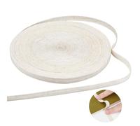 BENECREAT Ruban de Reliure en Lin de 10m, 10mm de Large Floral Blanc Reliure Réparation Archives Ruban Tissu Fournitures pour Reliure Livre Arts Couture Bricolage Artisanat