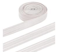 BENECREAT Ruban Tressé en Lingot Militaire de 2 m Ruban Tressé Métallique Décoratif à Double Bande Argenté de 10mm de Large pour Uniforme Confection D'Épaulettes et de Broderies