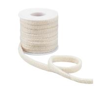 BENECREAT Ruban Tubulaire Blanc de 9 m Tube en Maille Polyester de 10mm de Large Rubans en Tissu Élastique et Tubes en Maille pour L'Artisanat Emballage Cadeau Bouquet de Fleurs Mariage