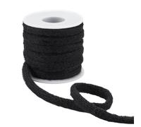 BENECREAT Ruban Tubulaire Noir de 9 m Tube en Maille Polyester de 10mm de Large Rubans en Tissu Élastique et Tubes en Maille pour L'Artisanat Emballage Bouquet de Fleurs Mariage Couronnes de Noël