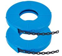 BENECREAT Sangle Métallique Renforcée de 20 m 2 rouleaux Sangle de Support Perforée de 12mm de Large Coupe Sans Outil Épaisseur 0.7mm pour la Fixation Conduits CVC Noir