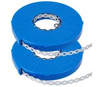 BENECREAT Sangle Métallique Robuste de 20 m Perforée en 2 rouleaux de 2mm de Large Ruban de Suspension Sans Outil pour Conduites Carburant Fixations Plomberie