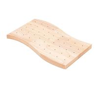 BENECREAT Support à brochettes en bois en forme de vague 45 trous pour fêtes d'anniversaire, barbecues, mariages ou vacances, 18 mm d'épaisseur