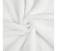 BENECREAT Tissu en Fausse Fourrure Blanche à Poils Courts de 500 x 1800mm Tissu en Fourrure Artisanale Prédécoupé Patchs de Fourrure Hirsute pour L'Artisanat D'Halloween et de Noël Costumes