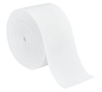 BENECREAT Toile de Lin en Polycoton de 20 m Ruban Blanc de 80mm de Large pour Accessoires de Rideaux Artisanat Bricolage et Décoration