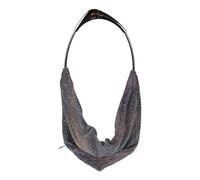 Benedetta Bruzziches - Crystal Embellishment Draped Top Handle Bag - Femme - Sacs - Gris - Taille: ONE Size
