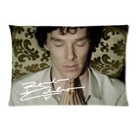 Benedict Cumberbatch Sherlock Custom Zippered Throw Pillow Case Cushion Cover 16x16 (two sides print)
