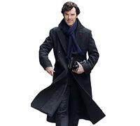 Benedict Cumberbatch Sherlock Holmes Manteau noir pour homme - Noir - Small