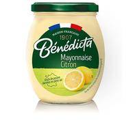 Benédicta Bio Mayonnaise Citron - Onctuosité Naturelle Exceptionelle - Bocal 255g - Savourez le Facilement avec ce Condiment Biologique de Qualité Premium - Le Lot De 4