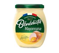 BENEDICTA - Mayonnaise Nature Onctueuse et Savoureuse, Bocal 255G - Lot de 4