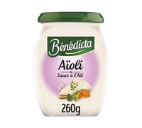 BENEDICTA - Sauce Aioli 260G - La délicieuse sauce méditerranéenne pour sublimer vos plats - 260 g - Lot De 4