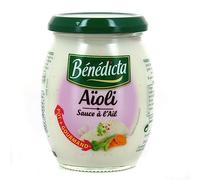 BÉNÉDICTA - Sauce Aioli, Onctueuse et Savoureuse, 260G - Lot De 4